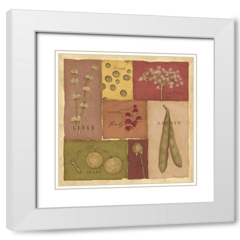 Give Thanks White Modern Wood Framed Art Print with Double Matting by Marrott, Stephanie