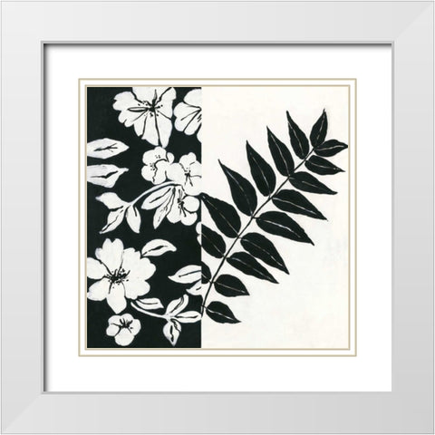 Black and White I White Modern Wood Framed Art Print with Double Matting by Marrott, Stephanie