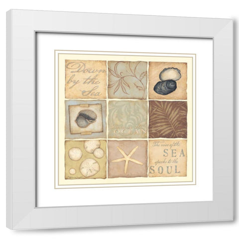 Dance in the Ocean White Modern Wood Framed Art Print with Double Matting by Marrott, Stephanie