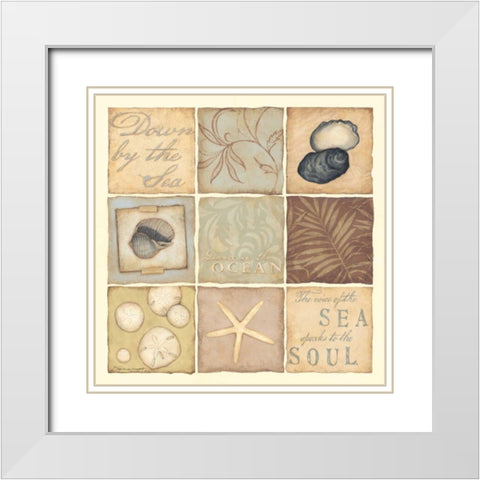 Dance in the Ocean White Modern Wood Framed Art Print with Double Matting by Marrott, Stephanie