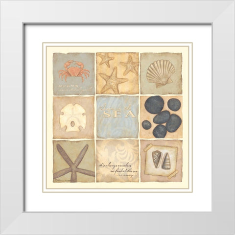 Swim in the Sea White Modern Wood Framed Art Print with Double Matting by Marrott, Stephanie