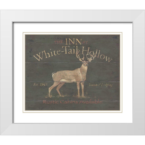White Tail Hollow White Modern Wood Framed Art Print with Double Matting by Marrott, Stephanie