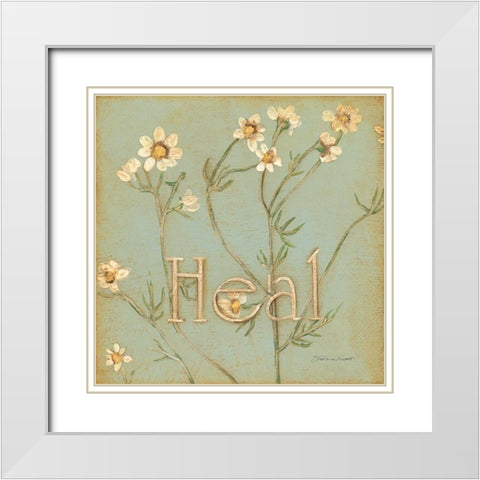 Heal White Modern Wood Framed Art Print with Double Matting by Marrott, Stephanie