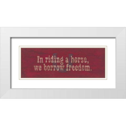 Borrow Freedom White Modern Wood Framed Art Print with Double Matting by Marrott, Stephanie