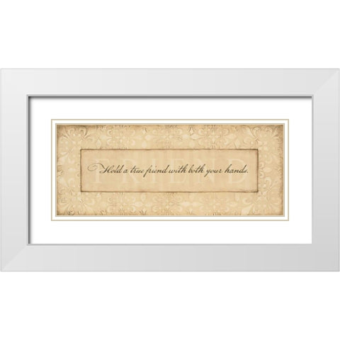 Friends White Modern Wood Framed Art Print with Double Matting by Marrott, Stephanie