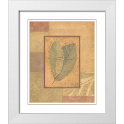 Dare to Do Great Things White Modern Wood Framed Art Print with Double Matting by Marrott, Stephanie