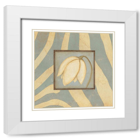 Daisy Blossom White Modern Wood Framed Art Print with Double Matting by Marrott, Stephanie