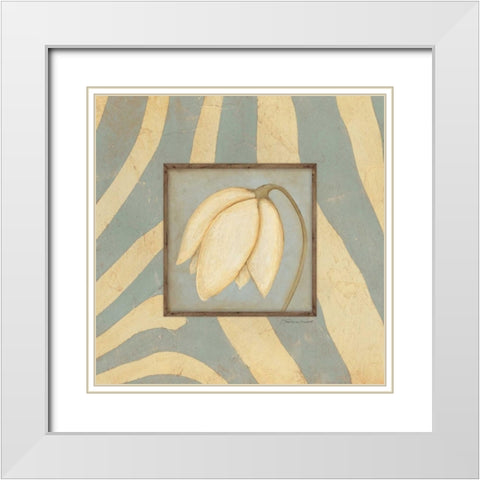 Daisy Blossom White Modern Wood Framed Art Print with Double Matting by Marrott, Stephanie