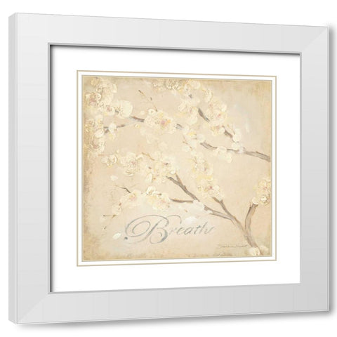 Breathe White Modern Wood Framed Art Print with Double Matting by Marrott, Stephanie