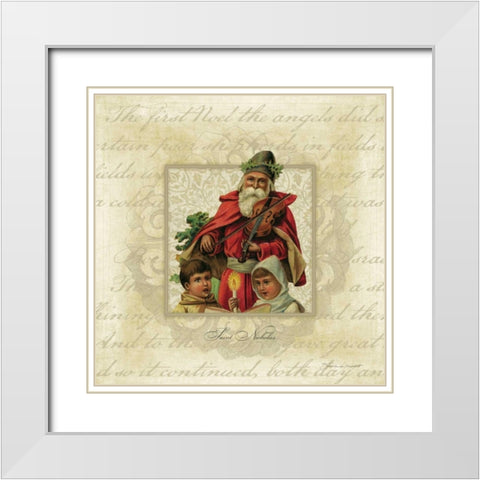 Saint Nicholas White Modern Wood Framed Art Print with Double Matting by Marrott, Stephanie