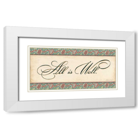 All is Well White Modern Wood Framed Art Print with Double Matting by Marrott, Stephanie