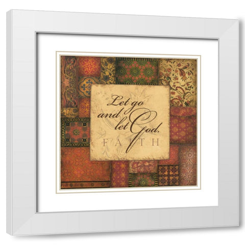 Let Go White Modern Wood Framed Art Print with Double Matting by Marrott, Stephanie