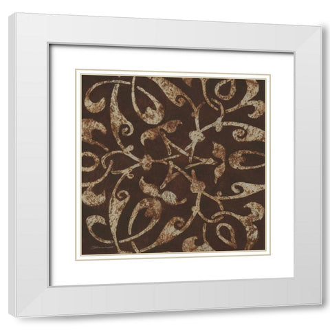 Accent in Silver II White Modern Wood Framed Art Print with Double Matting by Marrott, Stephanie
