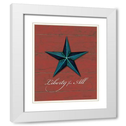 Liberty for All White Modern Wood Framed Art Print with Double Matting by Marrott, Stephanie