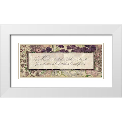 Mothers Hold White Modern Wood Framed Art Print with Double Matting by Marrott, Stephanie