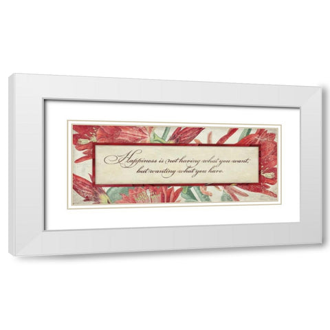 Happiness White Modern Wood Framed Art Print with Double Matting by Marrott, Stephanie