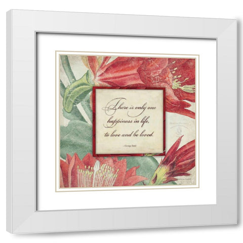 Love White Modern Wood Framed Art Print with Double Matting by Marrott, Stephanie
