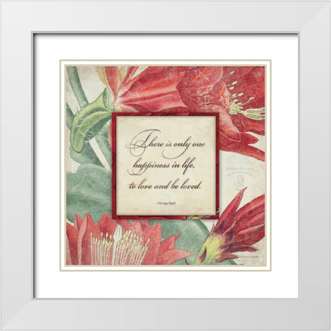 Love White Modern Wood Framed Art Print with Double Matting by Marrott, Stephanie