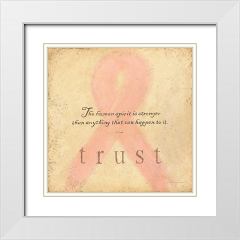 Trust White Modern Wood Framed Art Print with Double Matting by Marrott, Stephanie