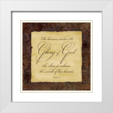 Glory to God White Modern Wood Framed Art Print with Double Matting by Marrott, Stephanie