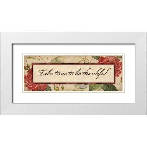 Take Time White Modern Wood Framed Art Print with Double Matting by Marrott, Stephanie