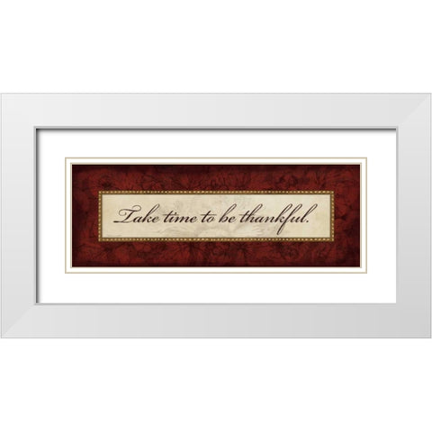 Take Time White Modern Wood Framed Art Print with Double Matting by Marrott, Stephanie