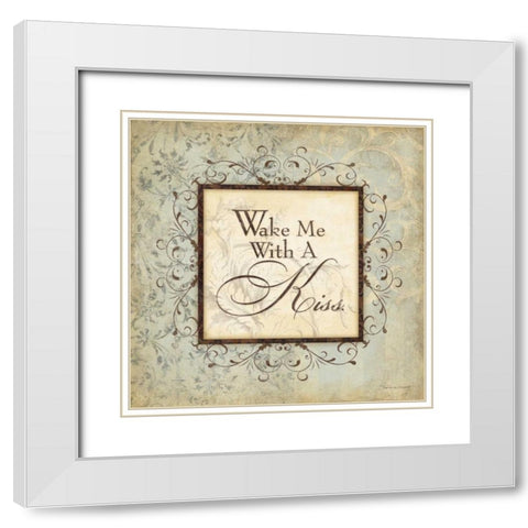 Wake Me White Modern Wood Framed Art Print with Double Matting by Marrott, Stephanie
