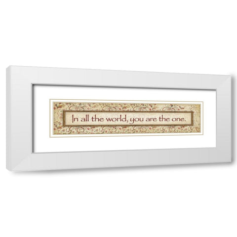 You Are the One White Modern Wood Framed Art Print with Double Matting by Marrott, Stephanie