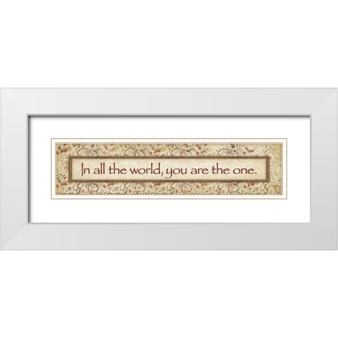 You Are the One White Modern Wood Framed Art Print with Double Matting by Marrott, Stephanie