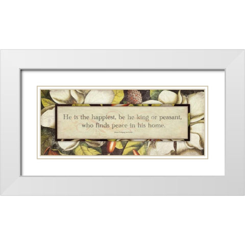 He si the Happiest White Modern Wood Framed Art Print with Double Matting by Marrott, Stephanie