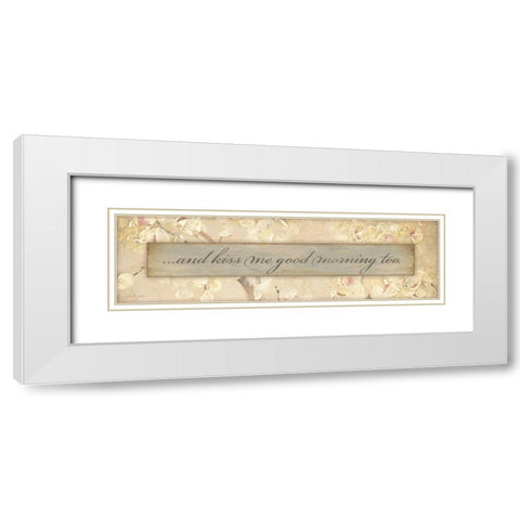 And Kiss Me White Modern Wood Framed Art Print with Double Matting by Marrott, Stephanie