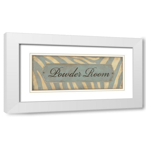 Powder Room White Modern Wood Framed Art Print with Double Matting by Marrott, Stephanie