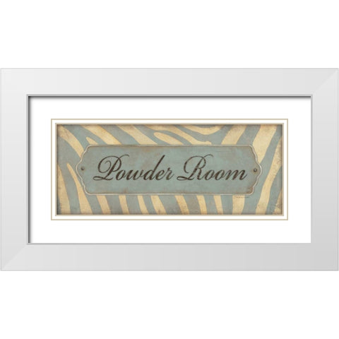 Powder Room White Modern Wood Framed Art Print with Double Matting by Marrott, Stephanie