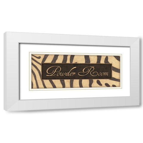 Powder Room White Modern Wood Framed Art Print with Double Matting by Marrott, Stephanie