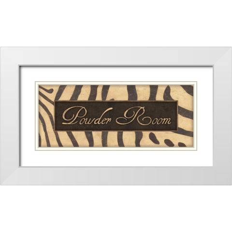 Powder Room White Modern Wood Framed Art Print with Double Matting by Marrott, Stephanie