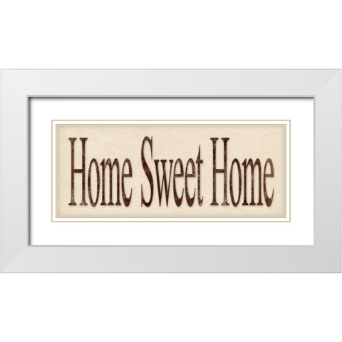 Home Sweet Home White Modern Wood Framed Art Print with Double Matting by Marrott, Stephanie