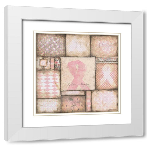 Believe In White Modern Wood Framed Art Print with Double Matting by Marrott, Stephanie