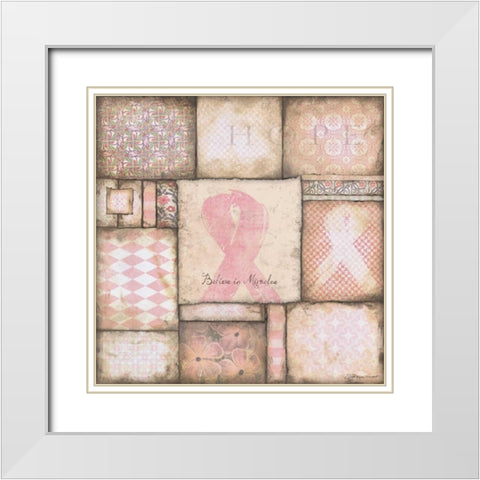 Believe In White Modern Wood Framed Art Print with Double Matting by Marrott, Stephanie