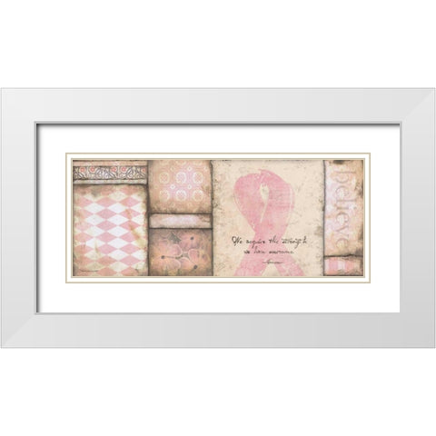 Strength White Modern Wood Framed Art Print with Double Matting by Marrott, Stephanie