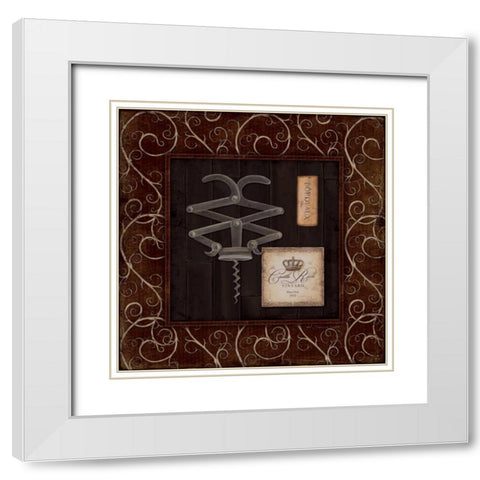 Corkscrew I White Modern Wood Framed Art Print with Double Matting by Marrott, Stephanie