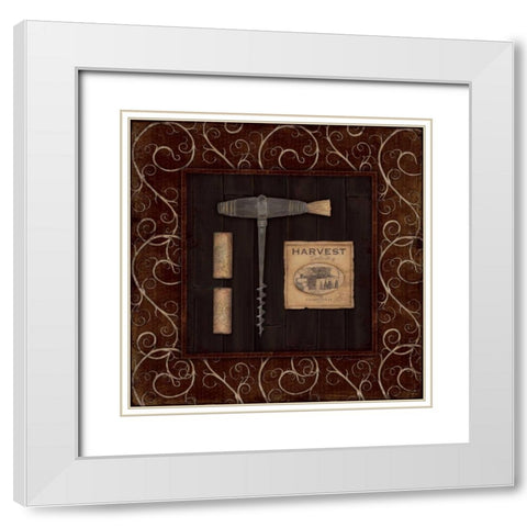 Corkscrew II White Modern Wood Framed Art Print with Double Matting by Marrott, Stephanie