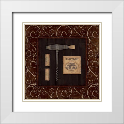 Corkscrew II White Modern Wood Framed Art Print with Double Matting by Marrott, Stephanie