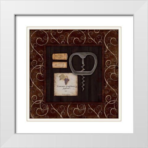 Corkscrew IV White Modern Wood Framed Art Print with Double Matting by Marrott, Stephanie