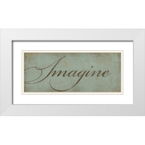 Imagine White Modern Wood Framed Art Print with Double Matting by Marrott, Stephanie