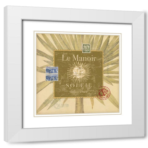 Sun Sign White Modern Wood Framed Art Print with Double Matting by Marrott, Stephanie
