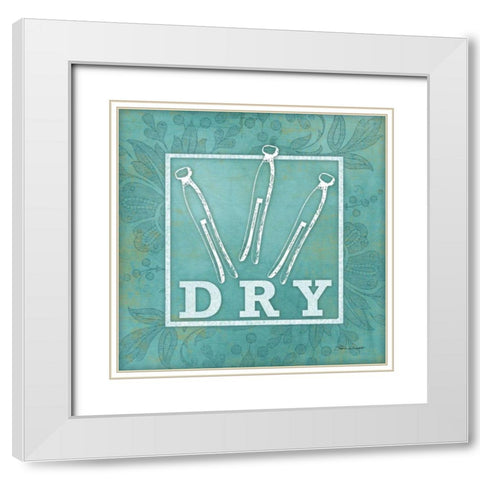Dry White Modern Wood Framed Art Print with Double Matting by Marrott, Stephanie