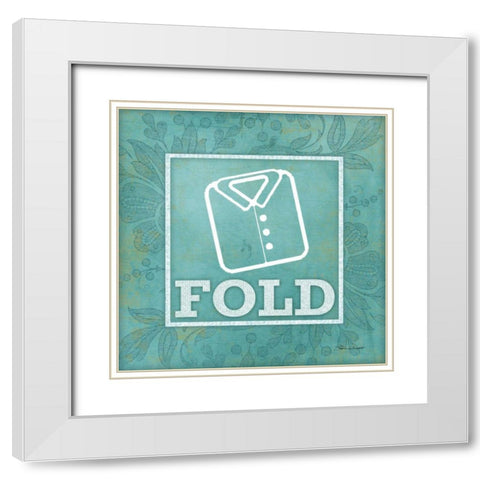 Fold White Modern Wood Framed Art Print with Double Matting by Marrott, Stephanie