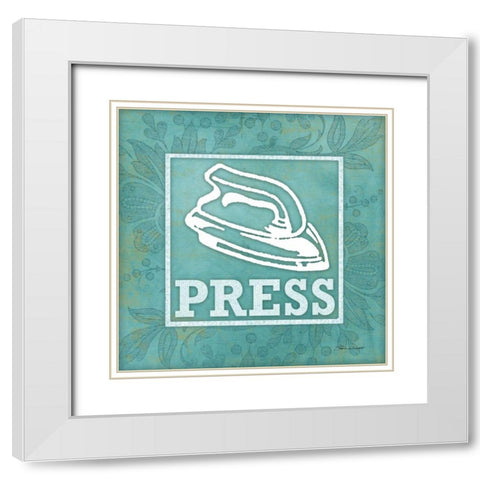 Press White Modern Wood Framed Art Print with Double Matting by Marrott, Stephanie