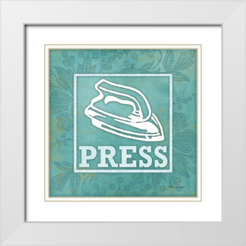 Press White Modern Wood Framed Art Print with Double Matting by Marrott, Stephanie