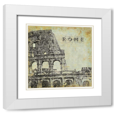 Rome White Modern Wood Framed Art Print with Double Matting by Marrott, Stephanie